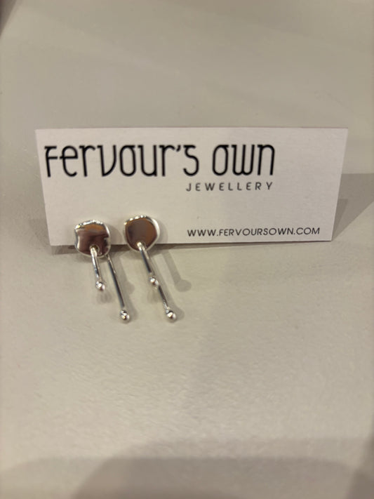 Pierced Pebble Studs