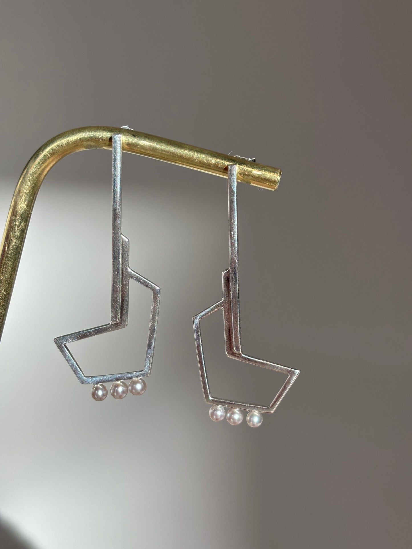 Interrupted Pentagon Earrings